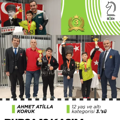Ahmet Atilla’dan 10 Kasım Turnuvasında Üçüncülük!